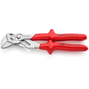 Knipex 86 07 250 Pliers Wrench insulated chrome-plated with dipped Insulation VD
